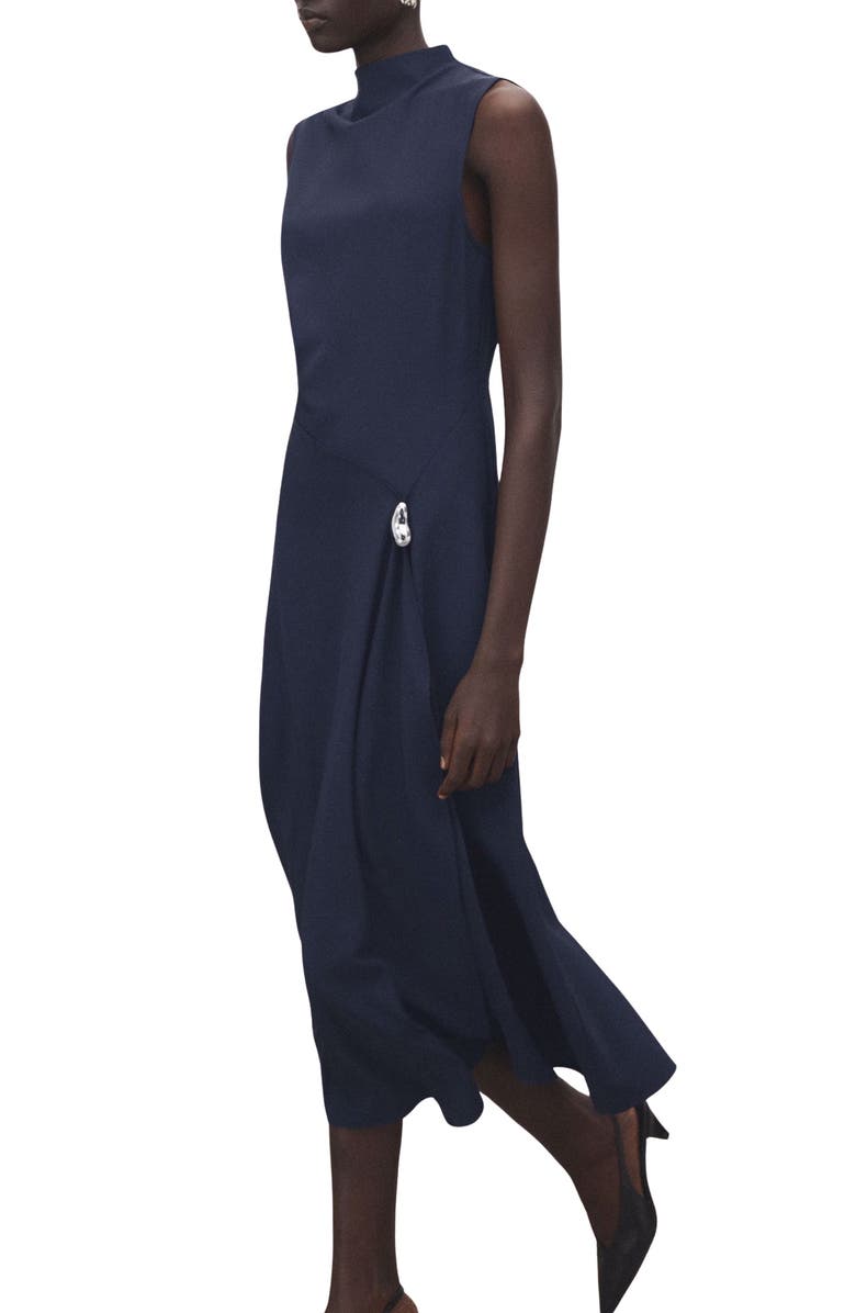 MANGO Mock Neck Midi Dress, Alternate, color,