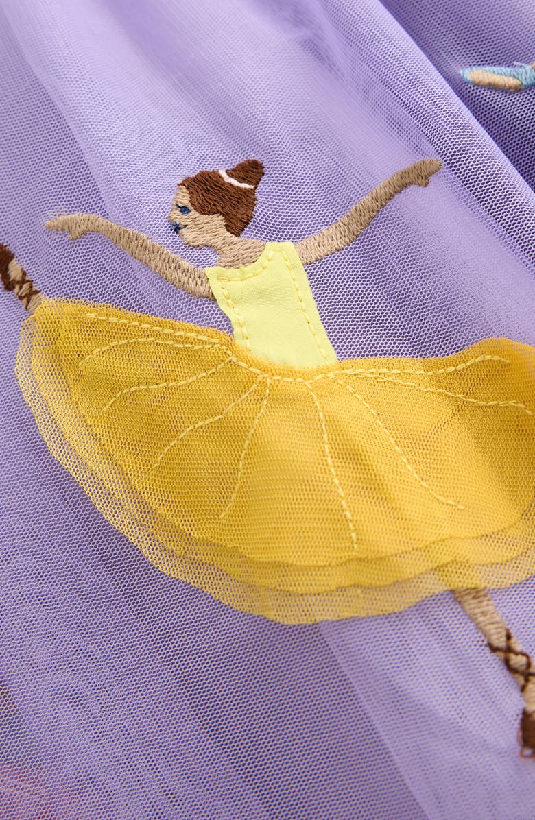 Mini Boden Kids' Ballerina Appliqué Jersey & Tulle Party Dress, Alternate, color, 