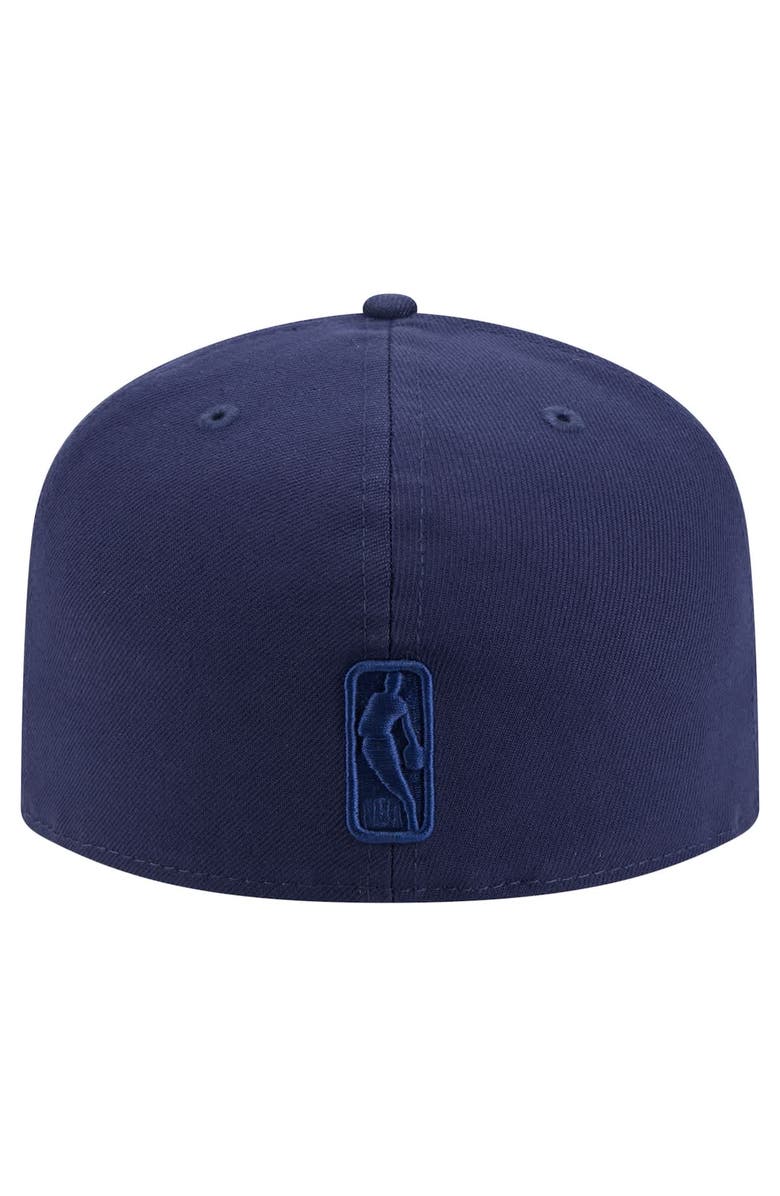 New Era Men's New Era  Navy San Antonio Spurs Colorpack A-Frame Pinch Front 59FIFTY Fitted Hat, Alternate, color, 
