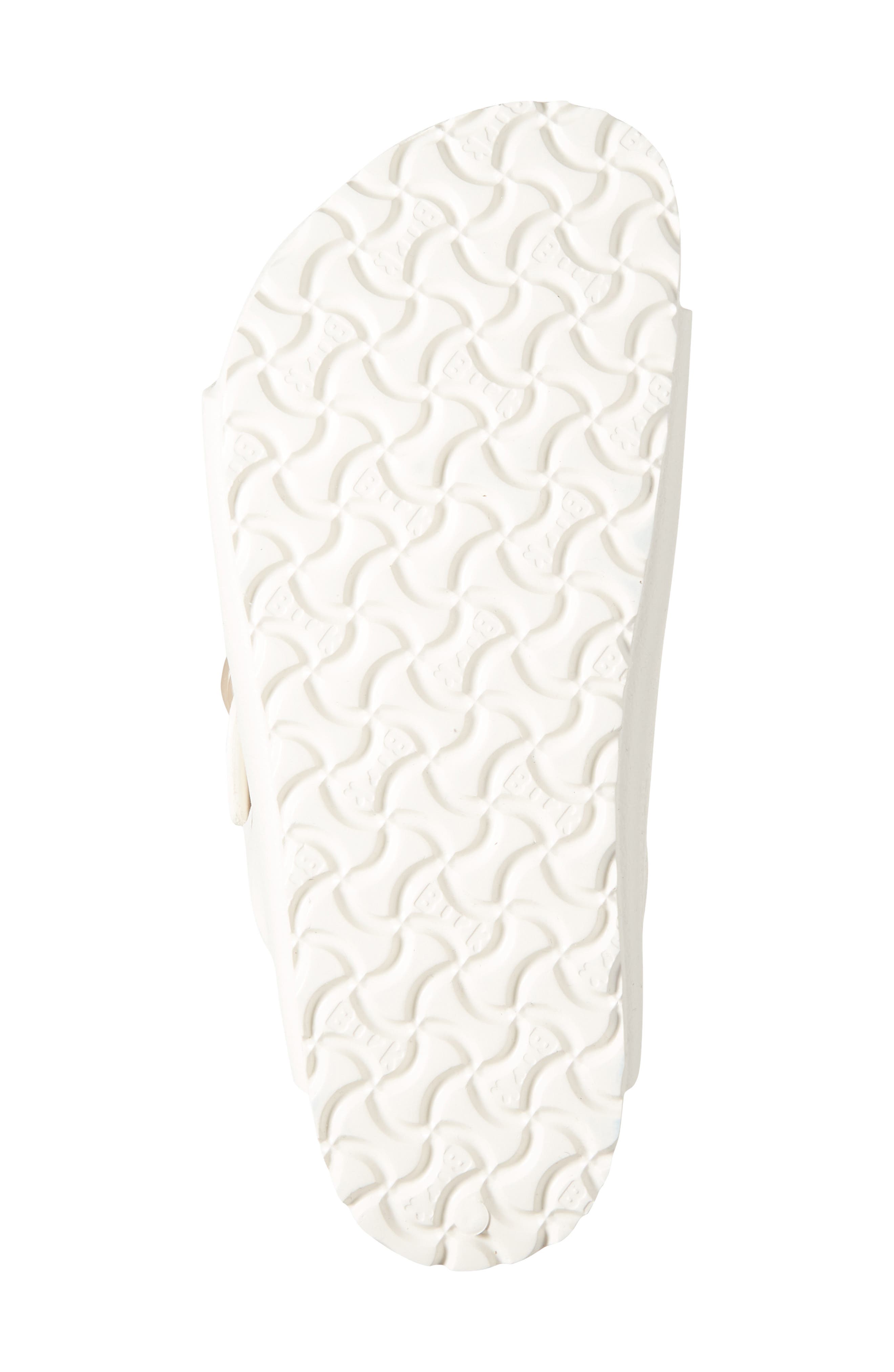 Birkenstock Kids' Arizona Flower Buckle Slide Sandal, Alternate, color, Eggshell