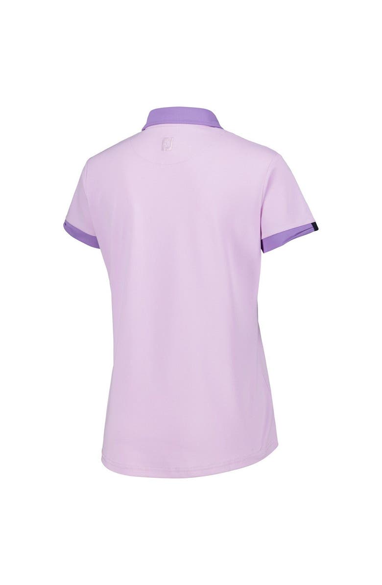 FOOTJOY Women's FootJoy Purple Arnold Palmer Invitational Color Block Polo, Alternate, color, Purple