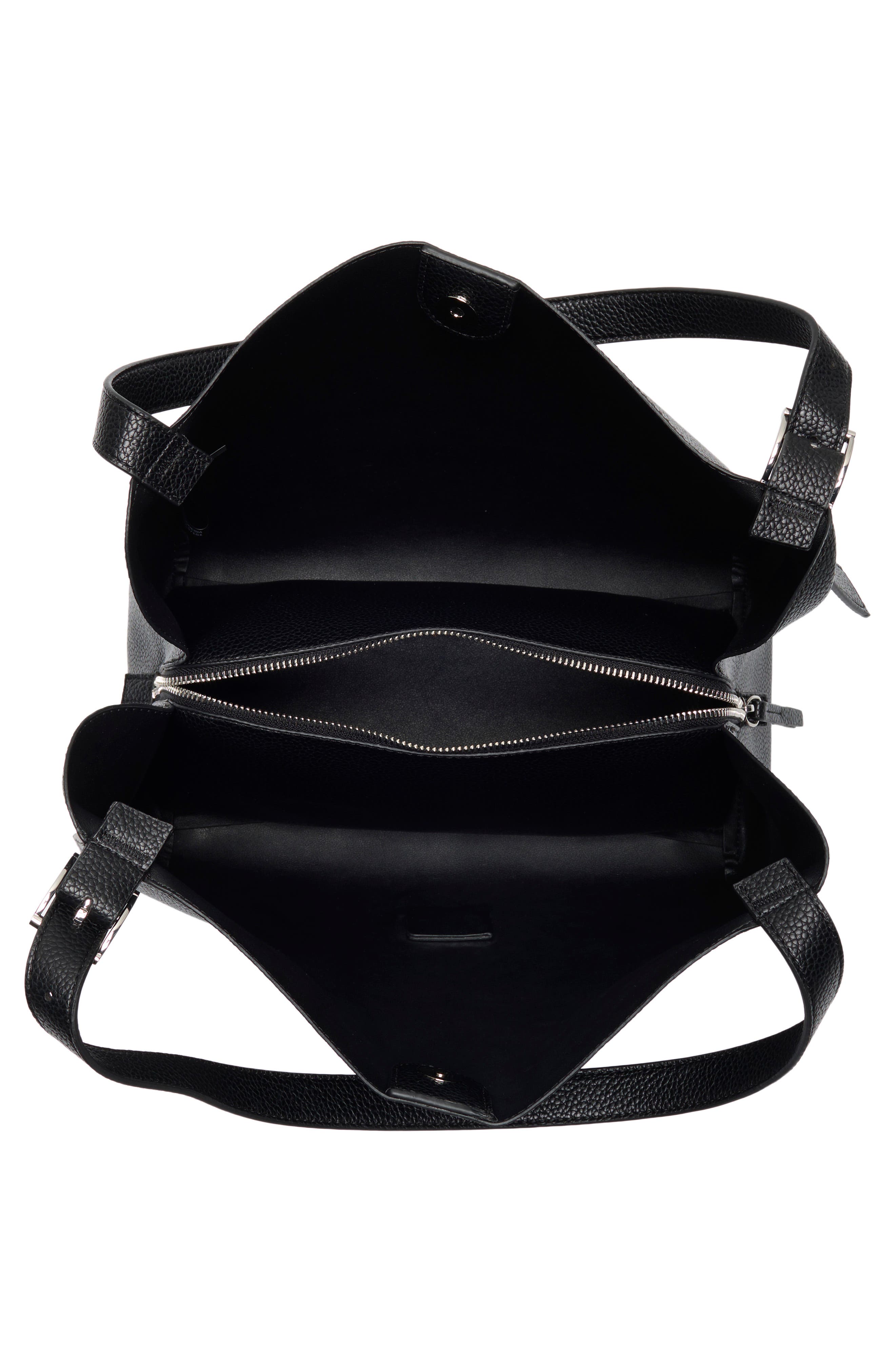 Miller Tote Bag, Alternate, color, BLACK/ SILVER