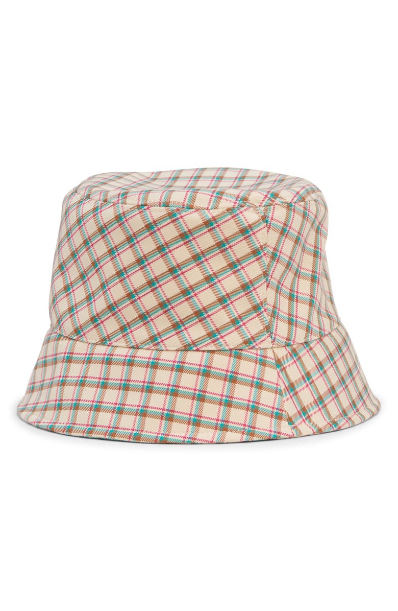 Moncler Archive DNA Plaid Bucket Hat, Alternate, color, Light Brown
