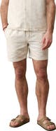 Marine Layer 6-Inch Saturday Cotton & Linen Blend Beach Shorts