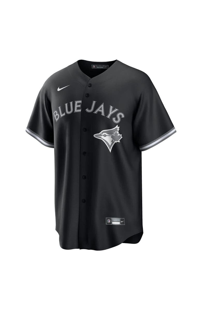 Nike Men's Nike Vladimir Guerrero Jr. Black Toronto Blue Jays Lights Out Replica Player Jersey, Alternate, color,