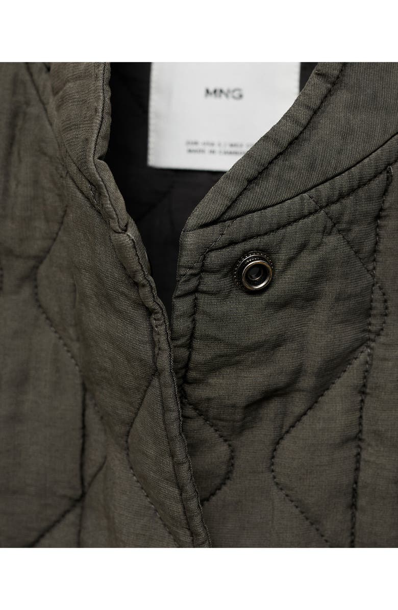 MANGO Quilted Bomber Jacket, Alternate, color, 