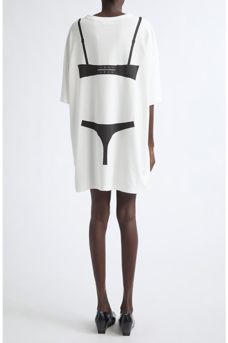 Oversize Trompe l'Oeil Lingerie Tall Graphic T-Shirt, Alternate, color, WHITE