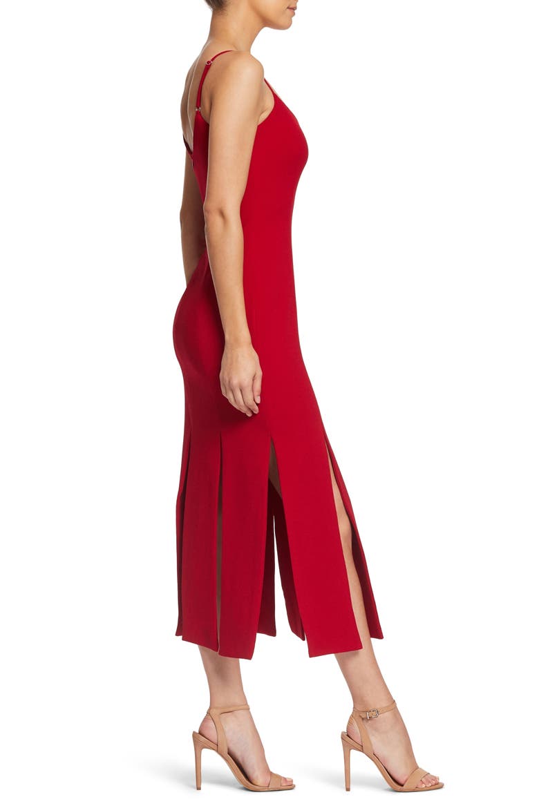 Devon Midi Dress, Alternate, color, GARNET
