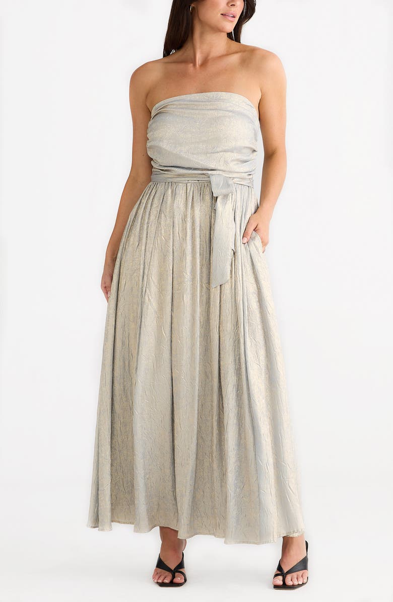 Brave+True Avalon Strapless Dress, Alternate, color, Champagne