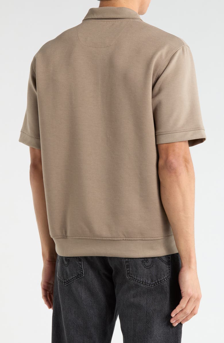 DENIM AND FLOWER Relaxed Fit Heavyweight Polo, Alternate, color, Olive Green