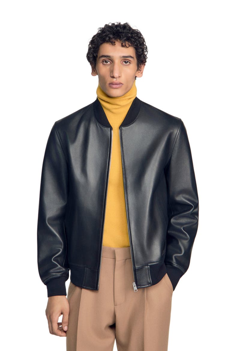 Leather Jacket, Alternate, color, Black