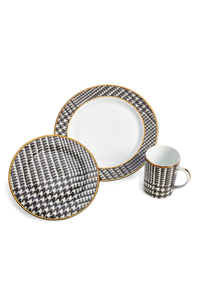 Ralph Lauren Wessex Set of 4 Houndstooth Mugs, Alternate, color, 
