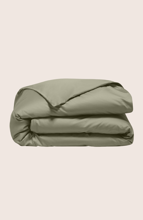 Italic Luxe Australian Sateen Duvet Cover In Moss