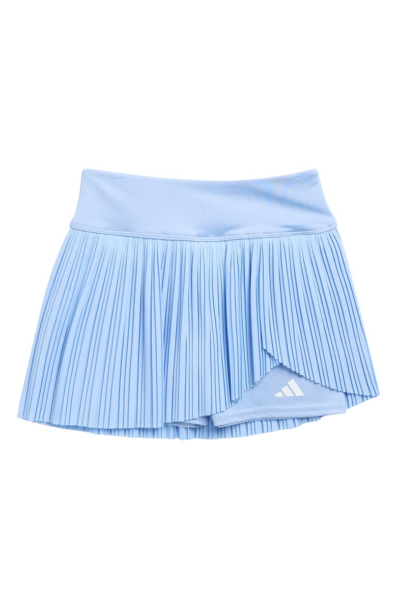 adidas Kids' Woven Pleated Skort, Main, color, Glow Blue