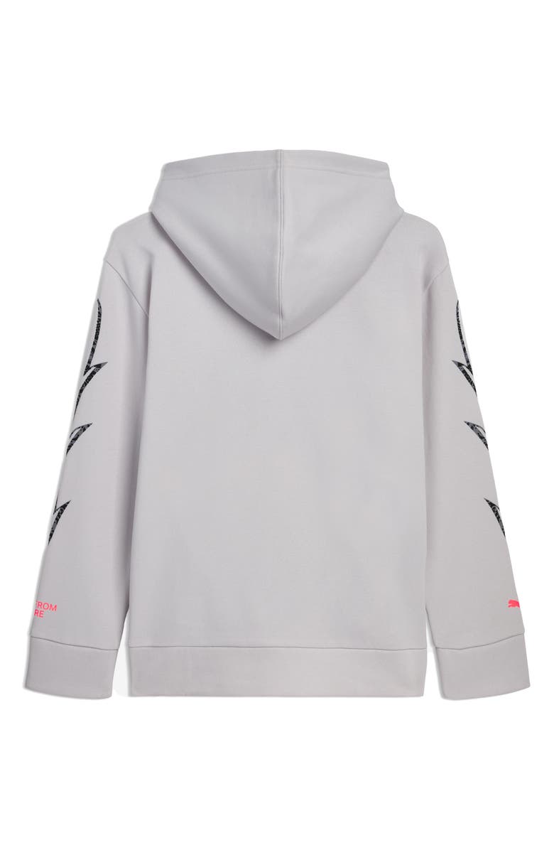 PUMA Kids' LeMelo x Shine Graphic Hoodie, Alternate, color, Grey/ White