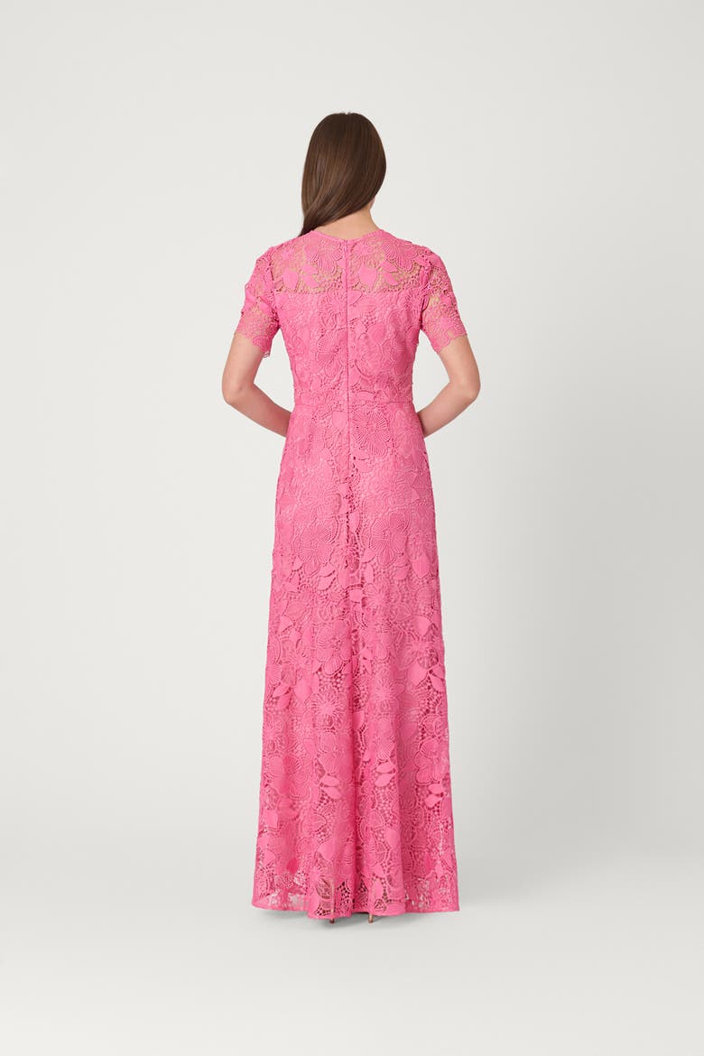 Floral Lace Midnight Elie Dress, Alternate, color, Fuchsia