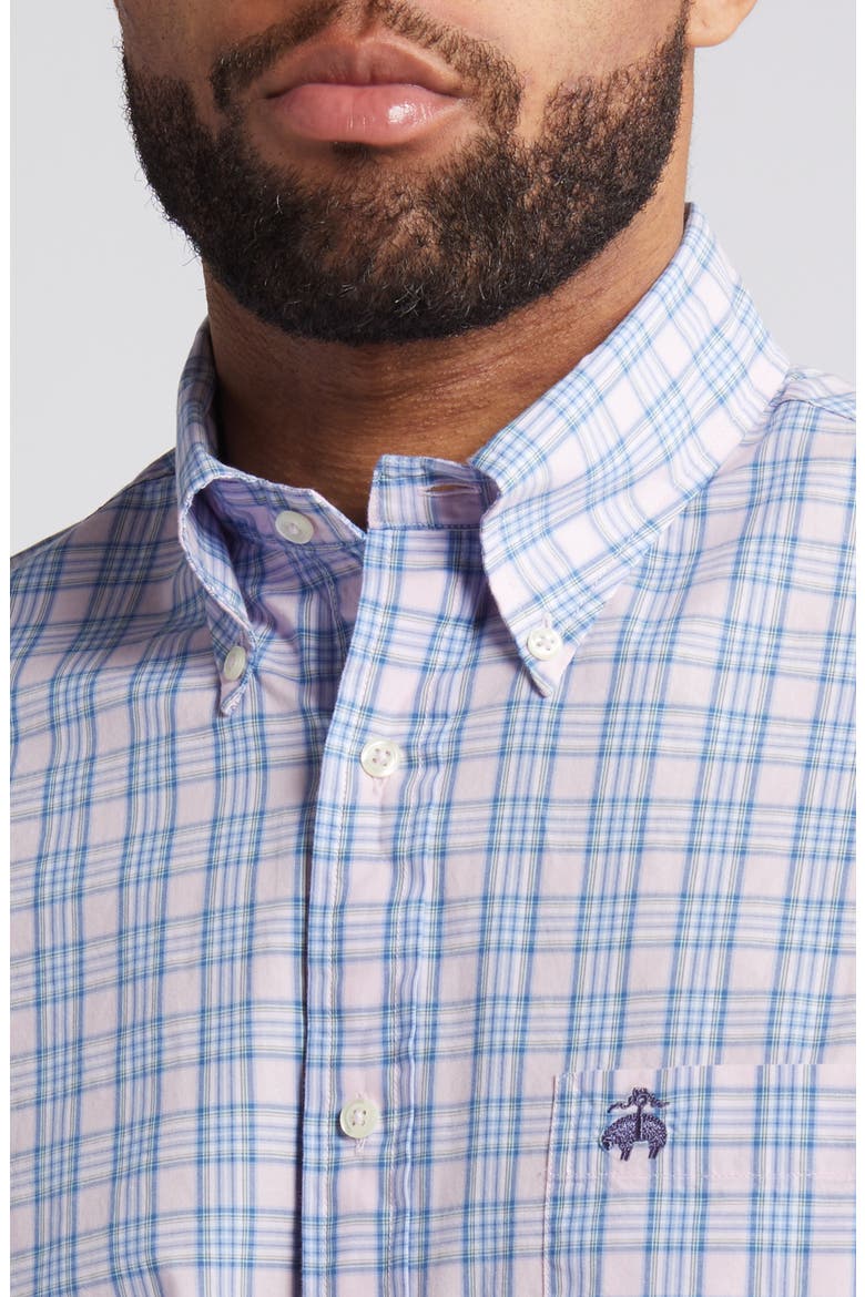 Regular Fit Spring Check Cotton Dress Shirt, Alternate, color, PINK TARTAN