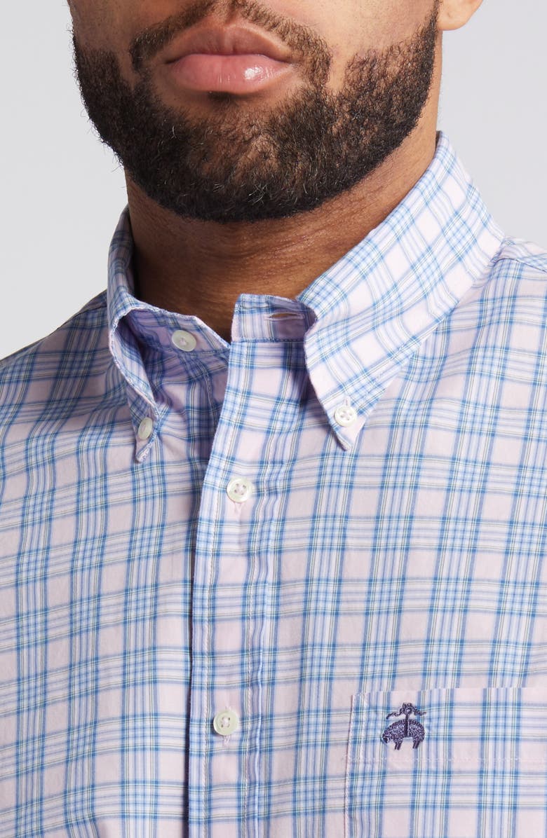 Brooks Brothers Check Regular Fit Button-Down Shirt, Alternate, color, 