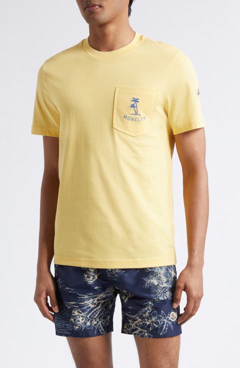 Logo Patch Embroidered Cotton Pocket T-Shirt