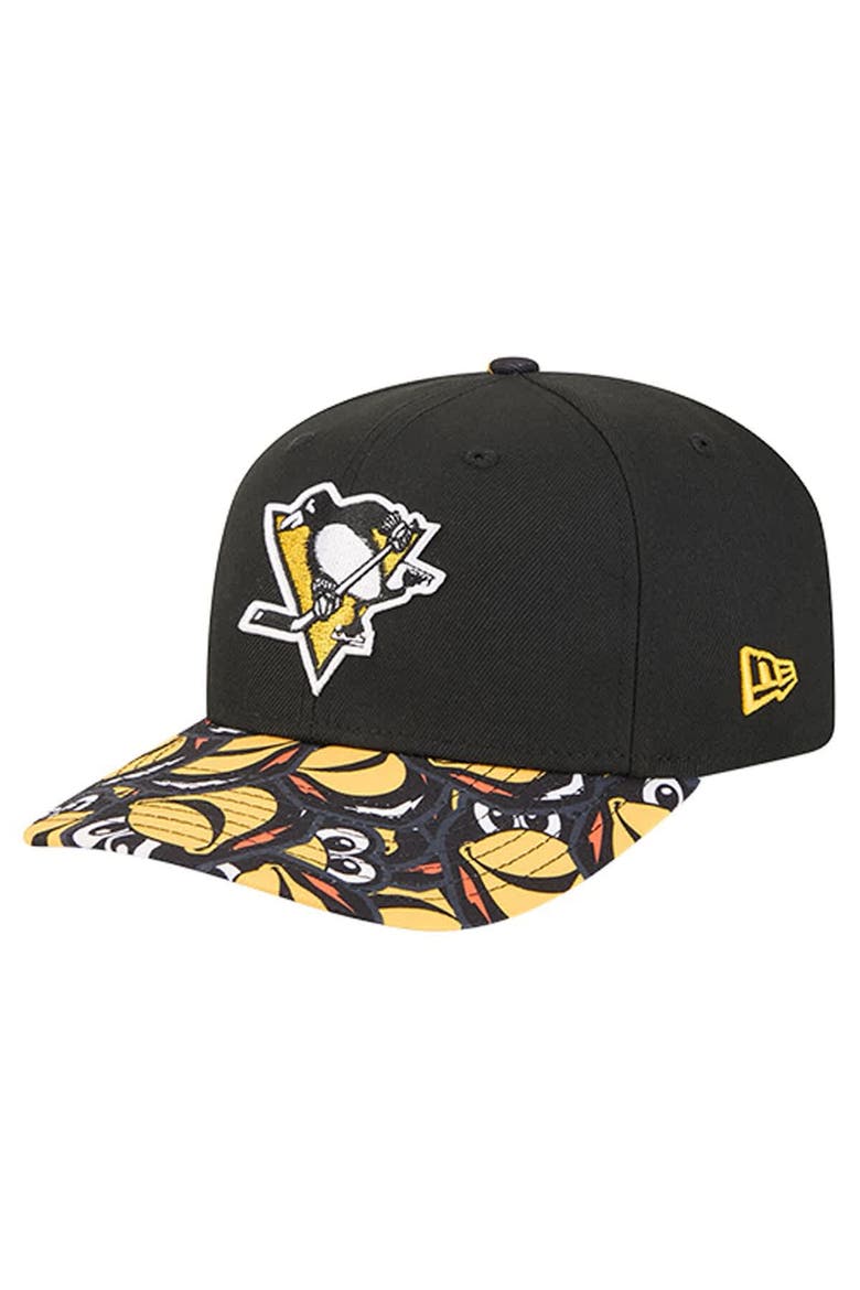 Men's New Era Black Pittsburgh Penguins Mascot Visor 9SEVENTY Adjustable Hat, Alternate, color, Black