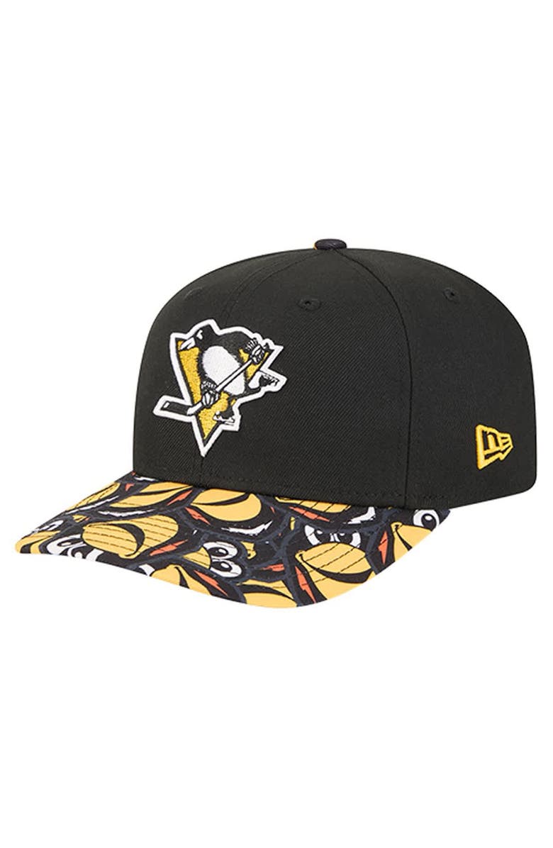 New Era Men's New Era Black Pittsburgh Penguins Mascot Visor 9SEVENTY Adjustable Hat, Alternate, color, Black