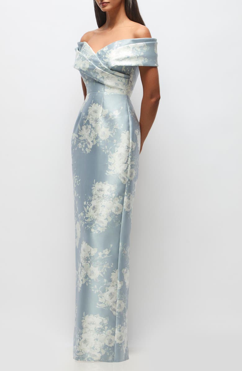 Alfred Sung Constance Off the Shoulder Column Gown, Alternate, color, 