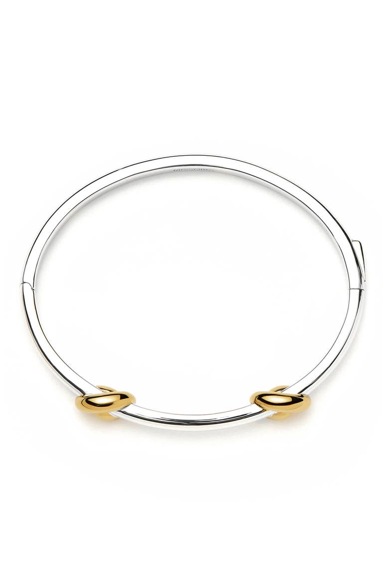 x Lucy Williams Knot Hinge Bangle, Alternate, color, GOLD PLATED / SILVER PLATED