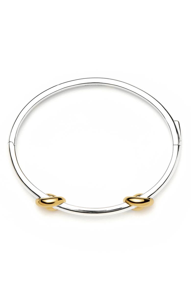 Missoma x Lucy Williams Knot Hinge Bangle, Alternate, color, Gold Plated / Silver Plated