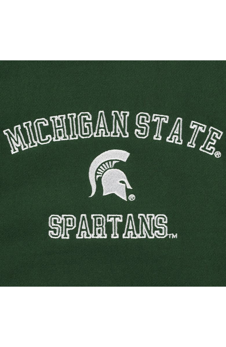 Hype and Vice Women's Hype and Vice Green Michigan State Spartans Colorblock Rookie Crew Pullover Sweatshirt, Alternate, color, Green