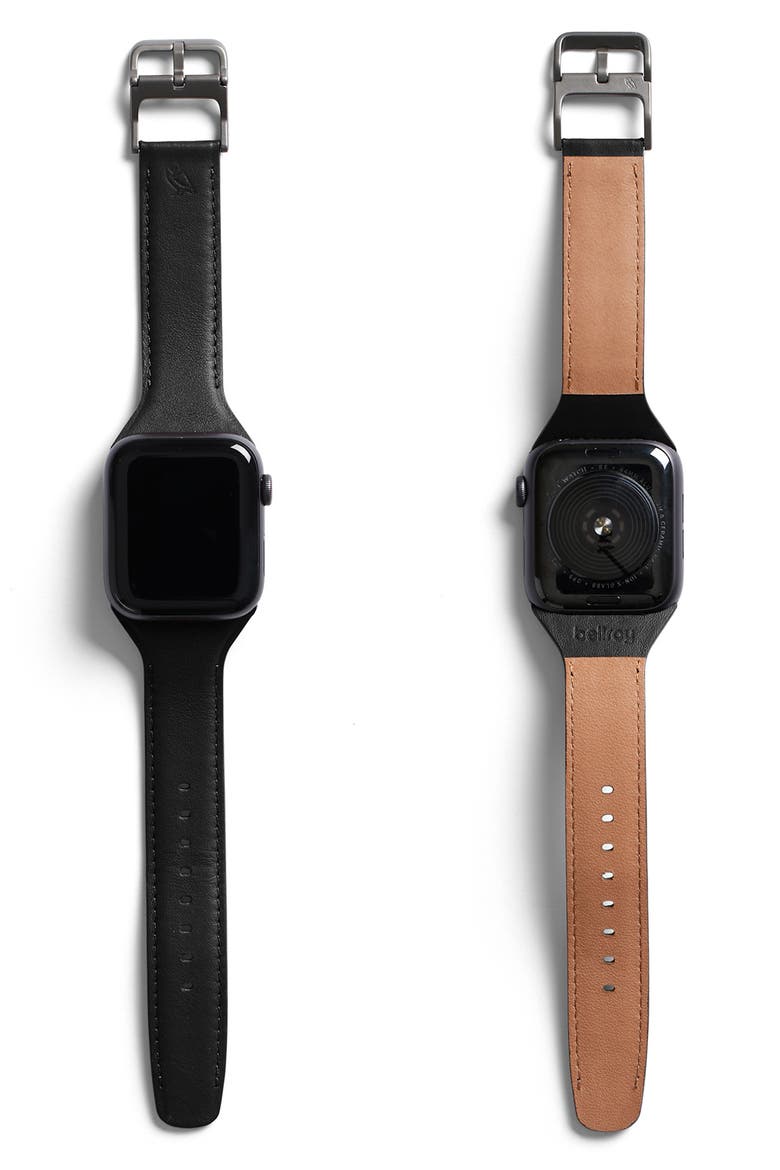 Large Classic Apple Watch® Watchband, Alternate, color, BLACK