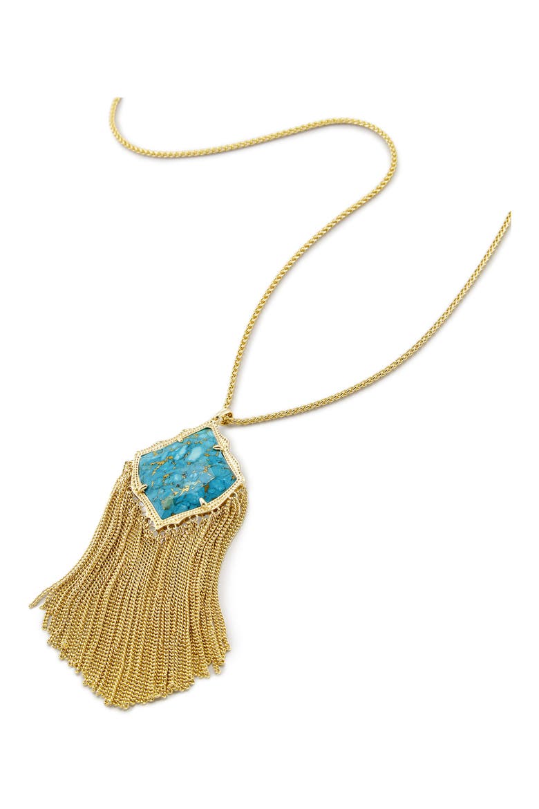 Kingston Pendant Necklace, Alternate, color, TURQUOISE MAGNESITE/ GOLD