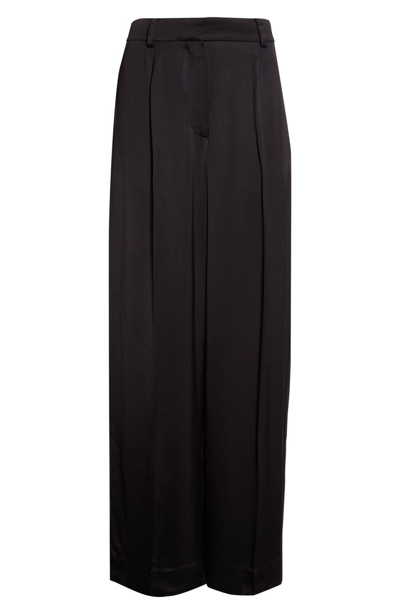 TOTEME Pleated Fluid Pants, Alternate, color, Black