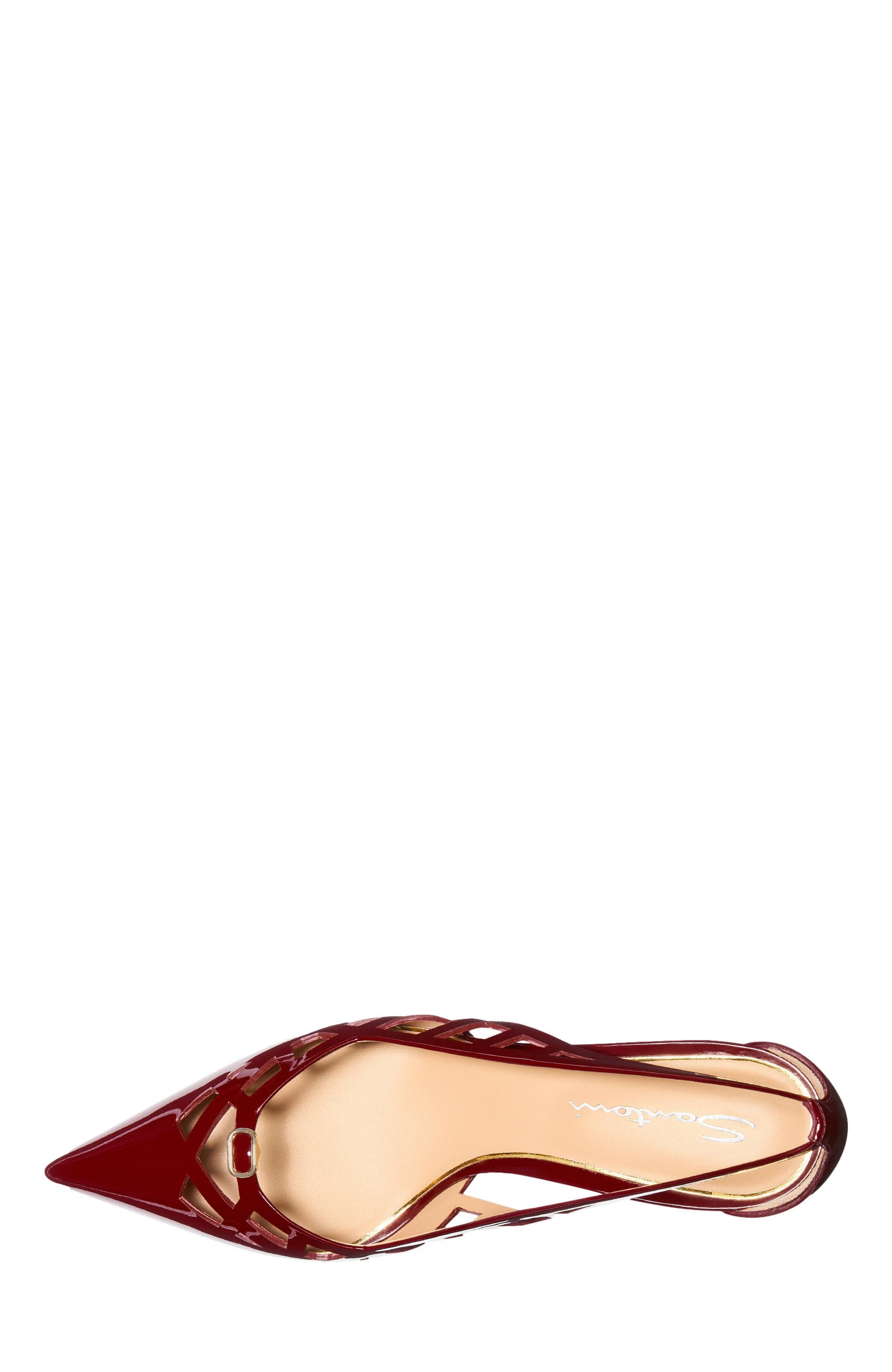 Women's  patent leather mid-heel pump, Alternate, color, Red