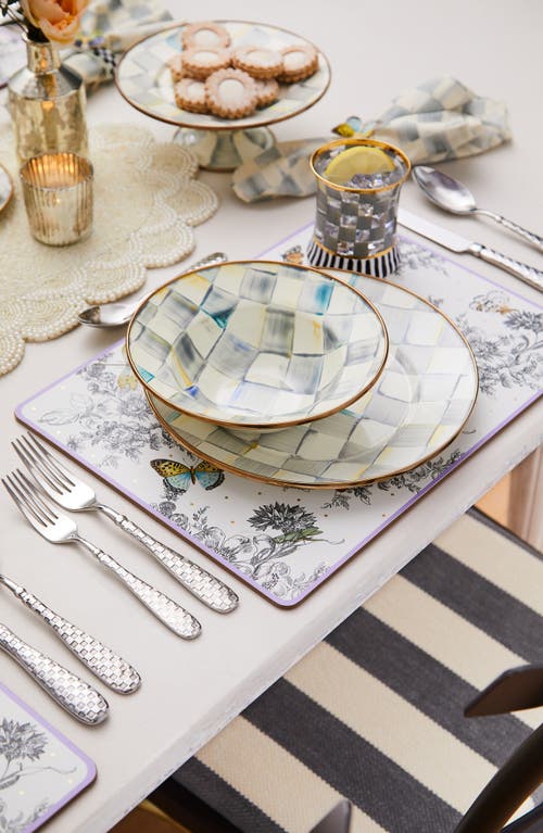 Mackenzie-childs Mackenzie Childs Sterling Check® Set Of 4 Breakfast Bowls