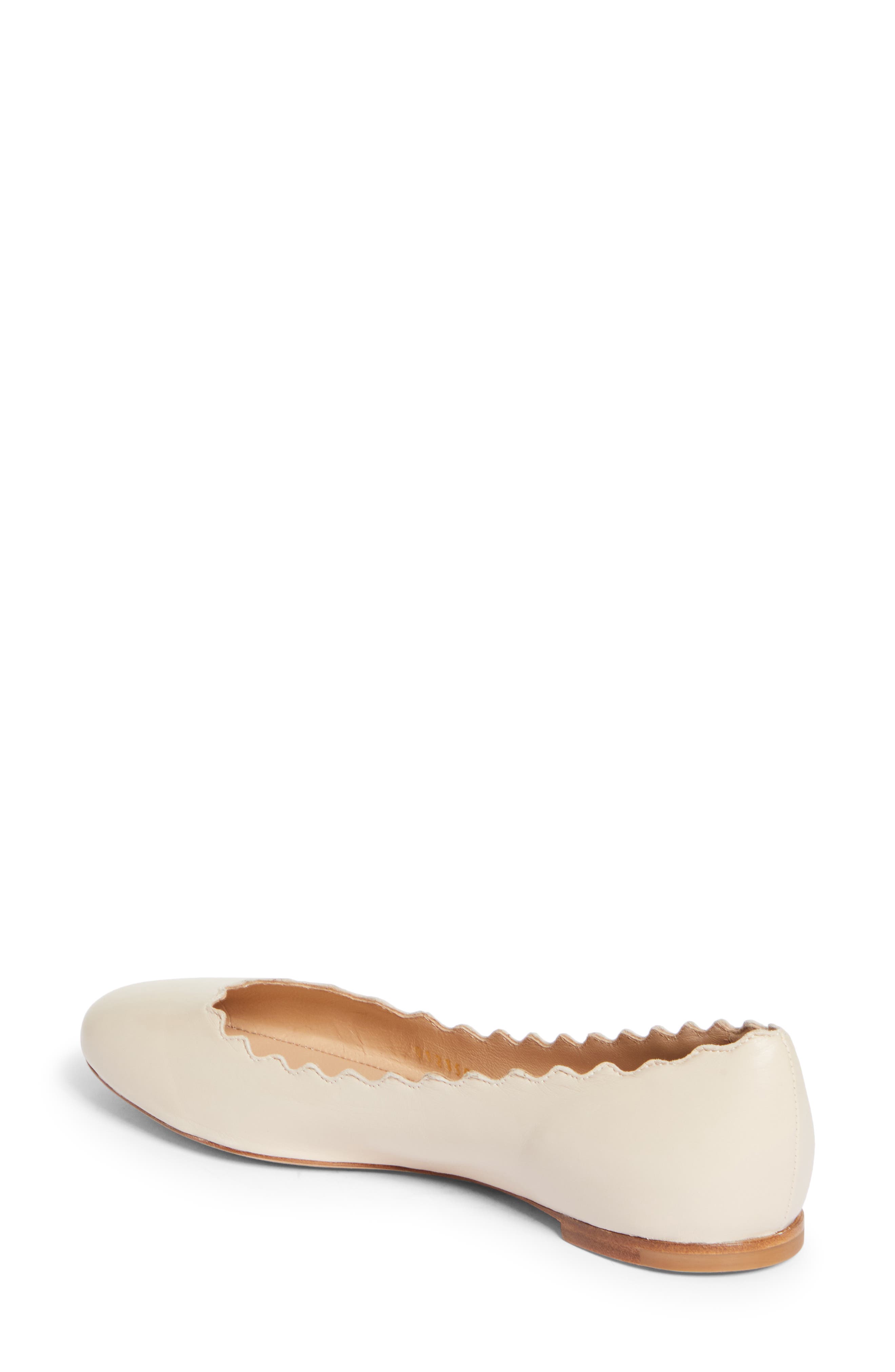 Chloé Lauren Scalloped Ballet Flat, Alternate, color, 