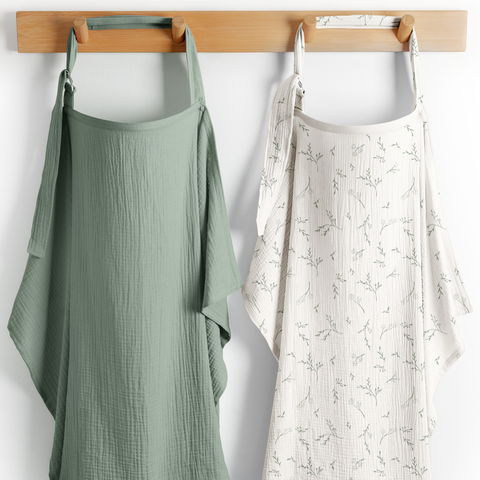 Muslin Nursing Cover, 100% Cotton - 2 Pack