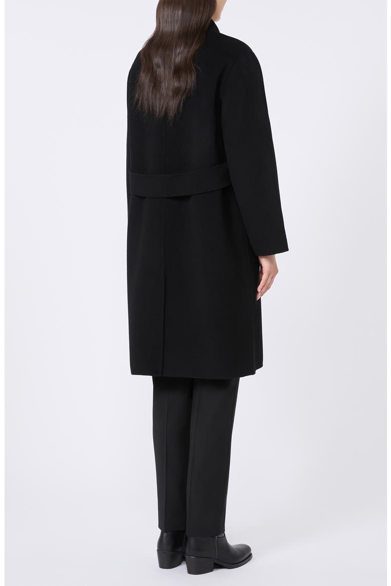 Zenone Virgin Wool Coat, Alternate, color, BLACK
