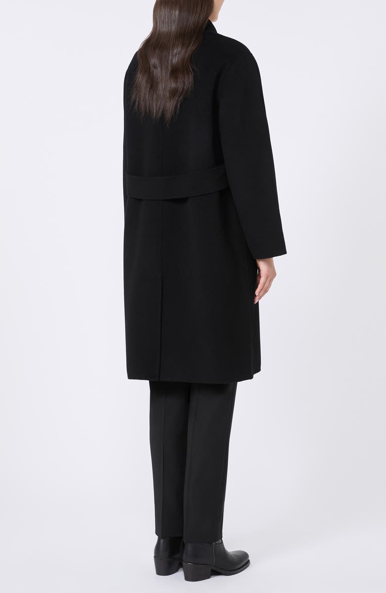 Weekend Max Mara Zenone Virgin Wool Coat, Alternate, color, Black