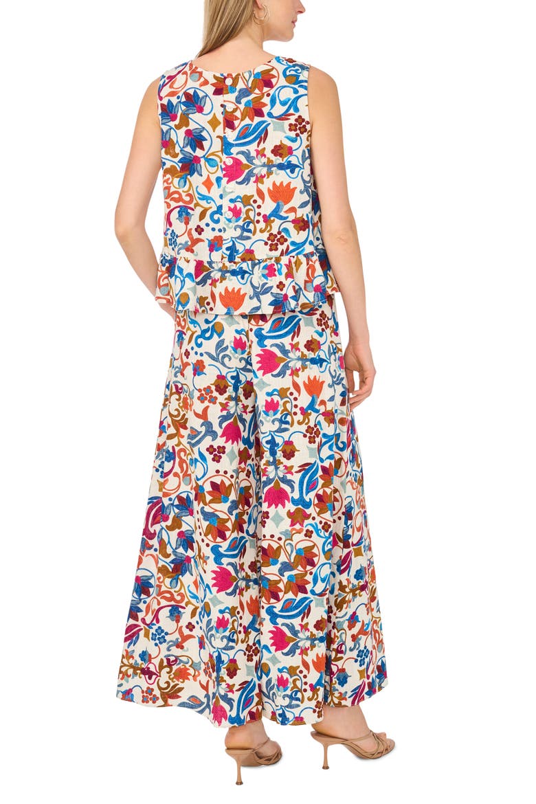 Smocked Waist Wide Leg Pants, Alternate, color, ORANGE FIZZ