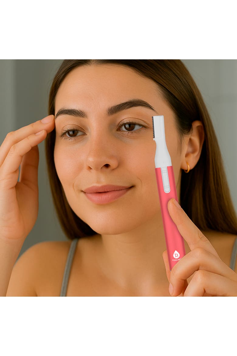 Facial Trimmer & Heated Eyelash Curler, Alternate, color, White