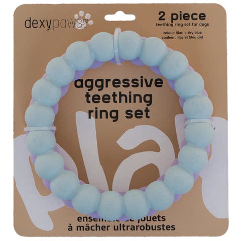Super Chew Rings 2 Piece Dog Teething Toys