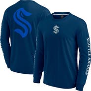 FANATICS Men's Fanatics Navy Seattle Kraken Elements Strive Long Sleeve T-Shirt