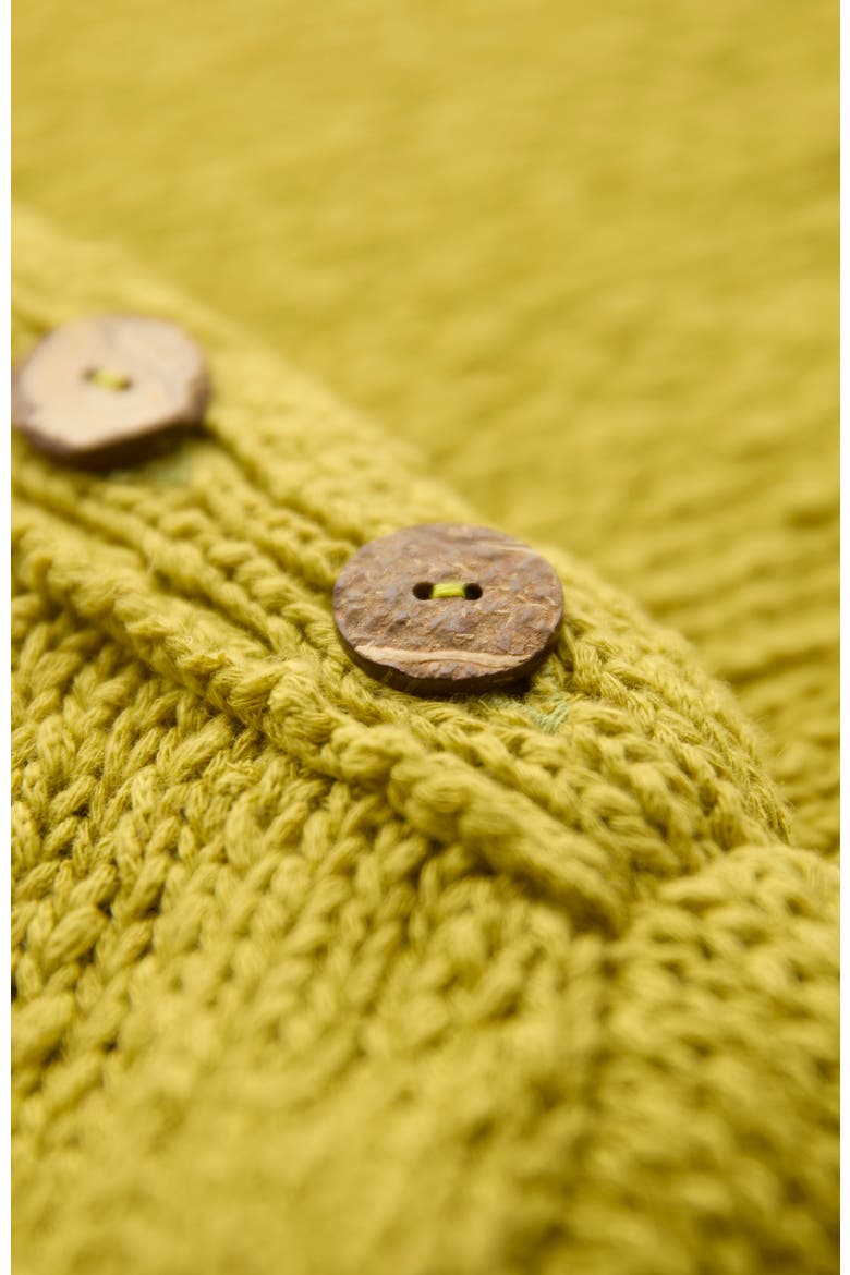 Slub Knit Button Detail Sweater, Alternate, color, Ochre