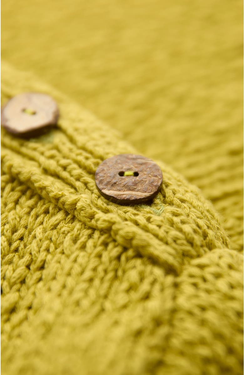 Celtic & Co. Slub Knit Button Detail Sweater, Alternate, color, Ochre