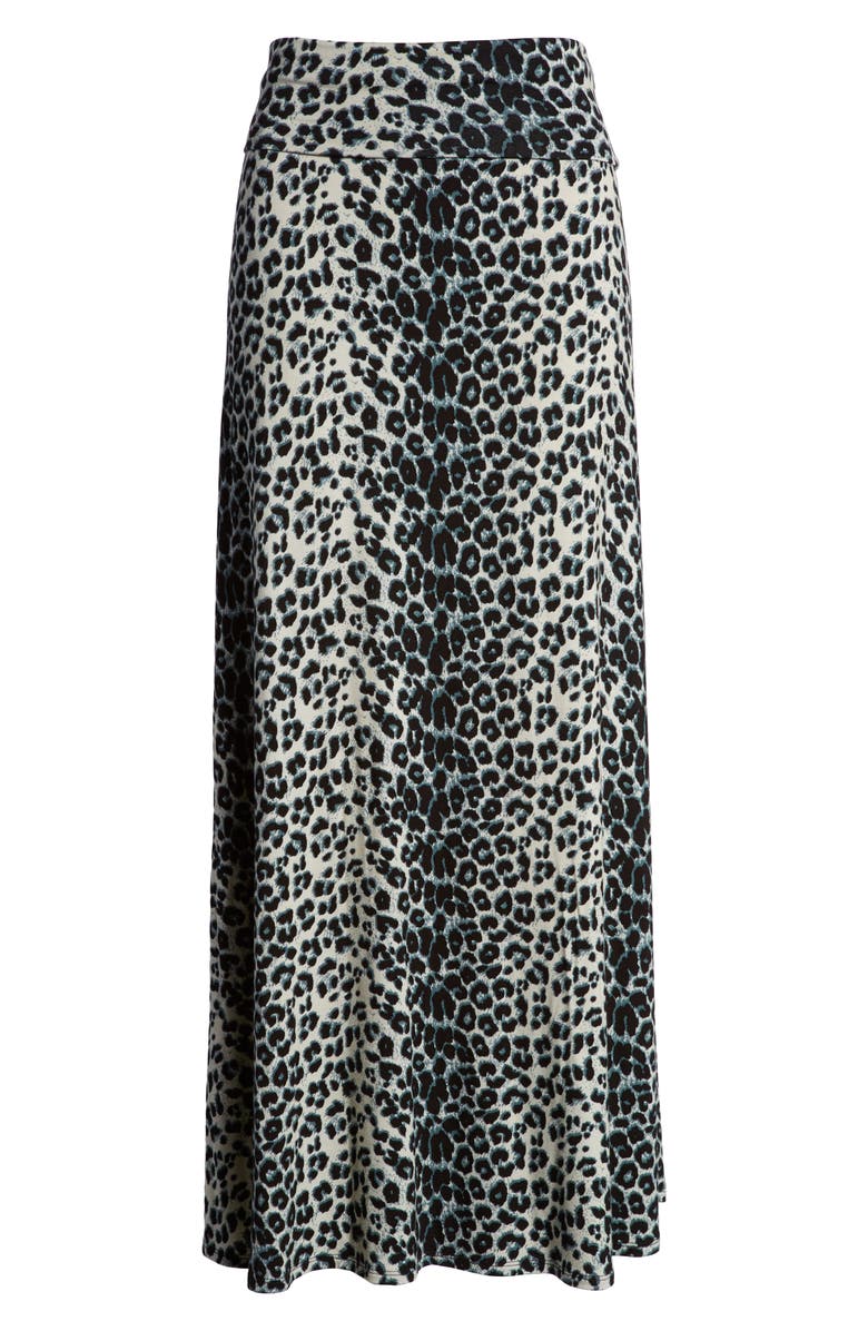 Loveappella Roll Top Maxi Skirt, Alternate, color, Gray/ Black