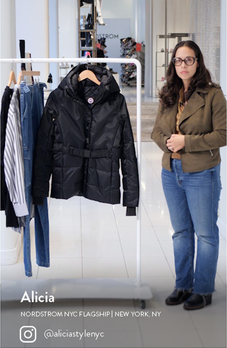 Marlow Water Resistant Recycled Nylon Hooded Down Coat, sales video thumbnail