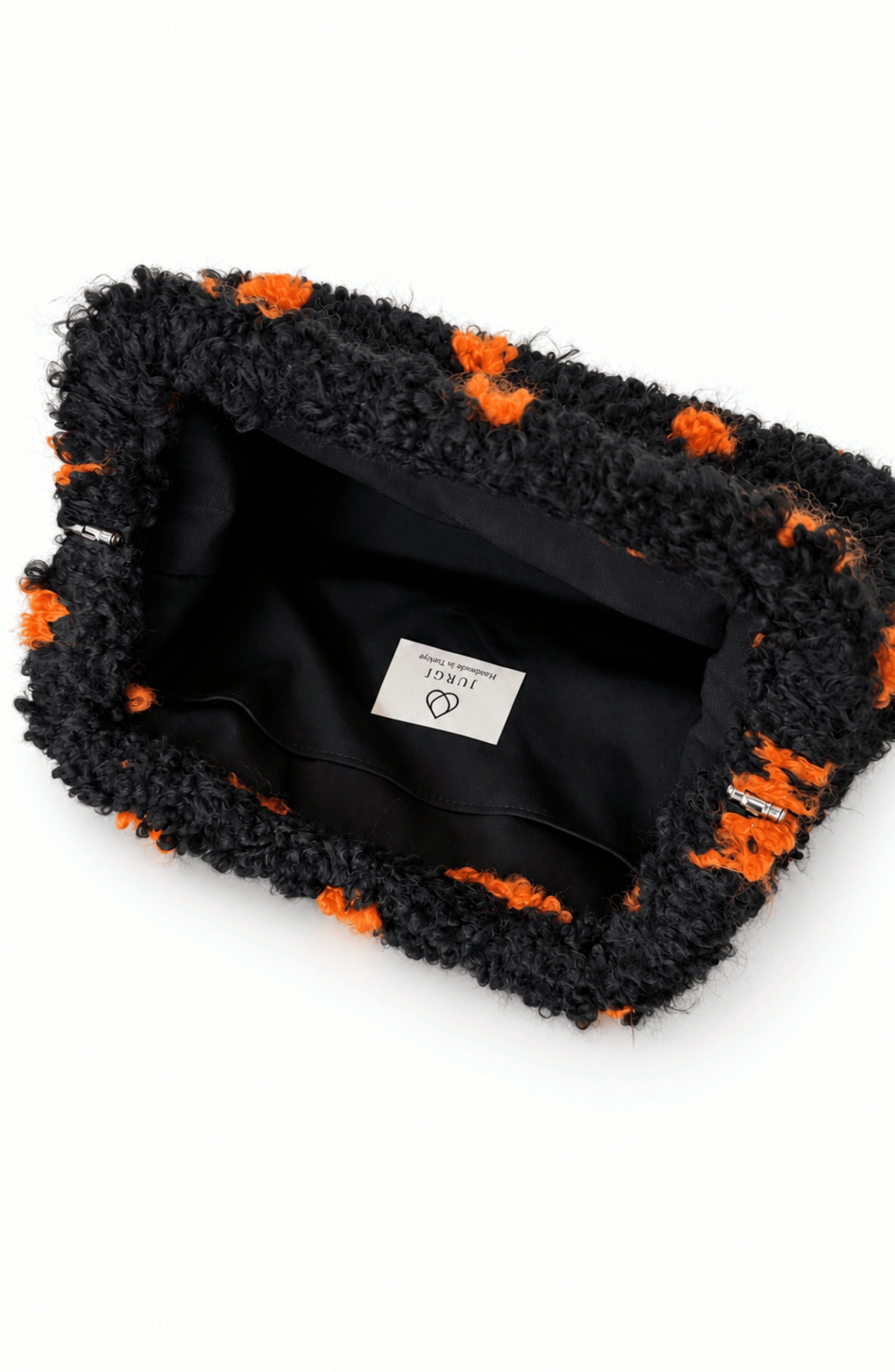 Nora Wool Clutch, Alternate, color, Black