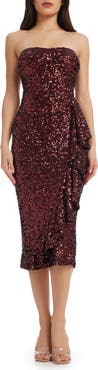 Dress the Population Alexis Sequin Strapless Sheath Dress