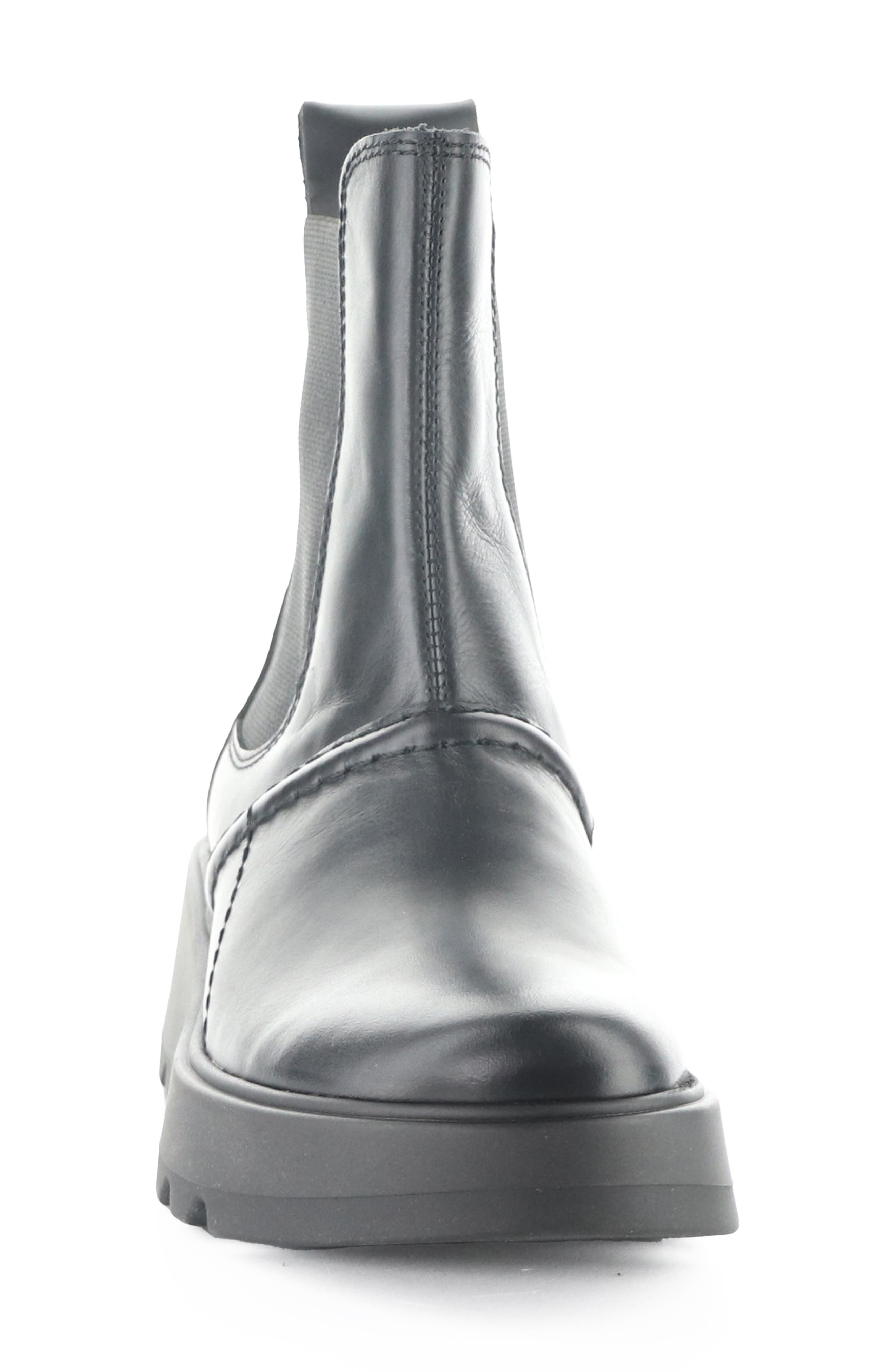 Tolk Platform Wedge Chelsea Boot, Alternate, color, BLACK