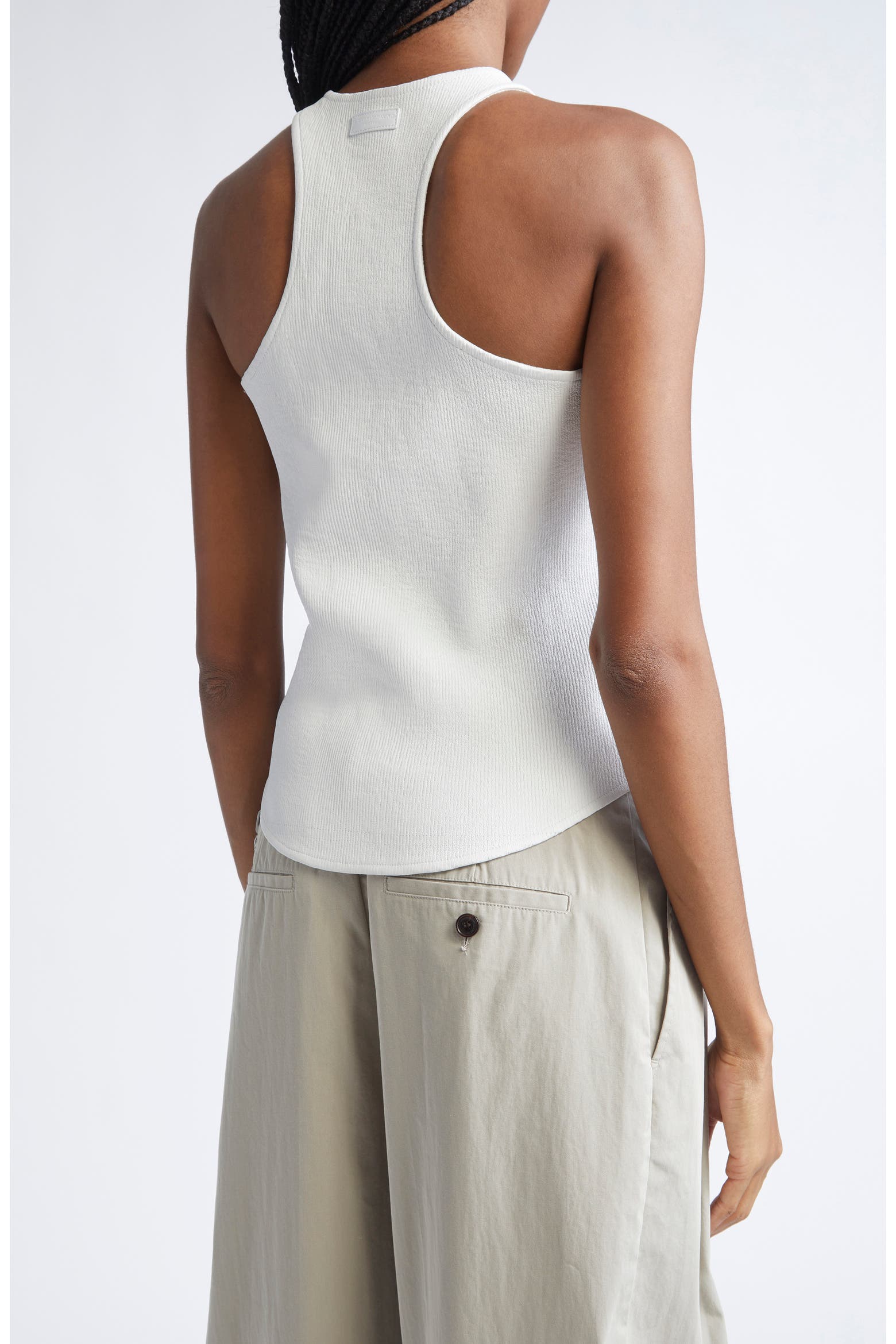 Race Back Rib Tank Alexander Wang Racerback Stretch Cotton Rib Tank (Women) | Nordstromrack